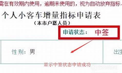 汽车摇号申请结果_汽车摇号申请结果怎么查询